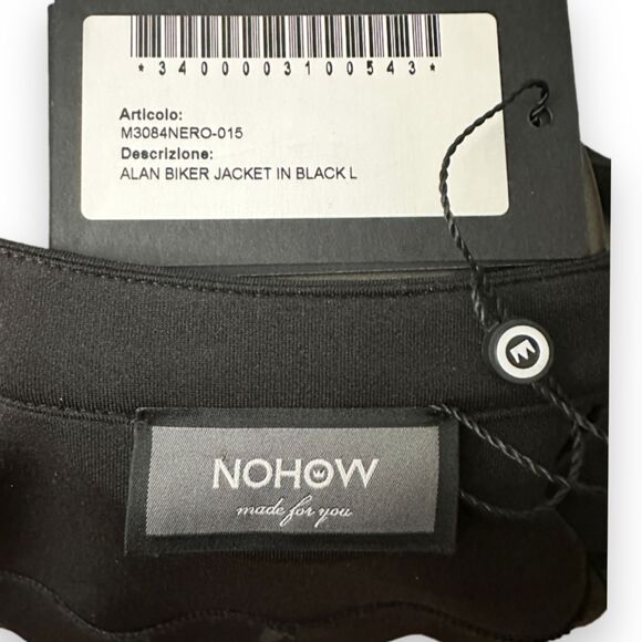 NOHOW Style Alan Biker Jacket Black Men's L Avante Garde Gothic Emo Punk Italy - Picture 9 of 10